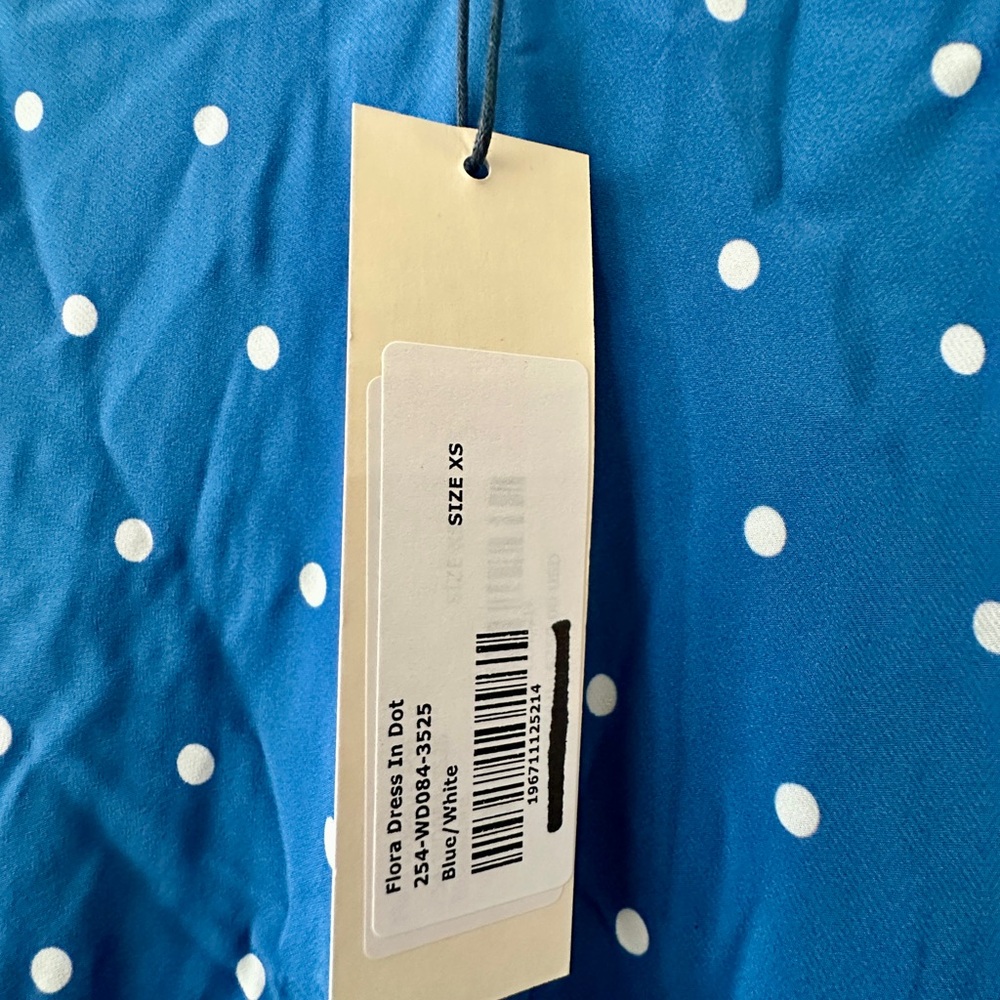 Alex Mill Blue Polka Dot Midi Dress - Picture 5 of 6